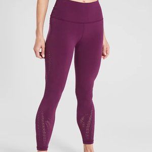 NWT Athleta Purple Warp Knit 7/8 Leggings